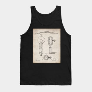 Light Bulb Patent - Edison Invention Industrial Design Art - Antique Tank Top